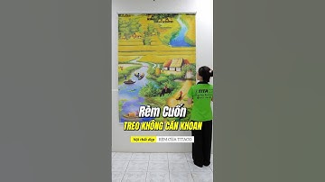 Rèm cuốn không cần khoan tường, rèm in tranh #remcua #shorts #youtubeshorts