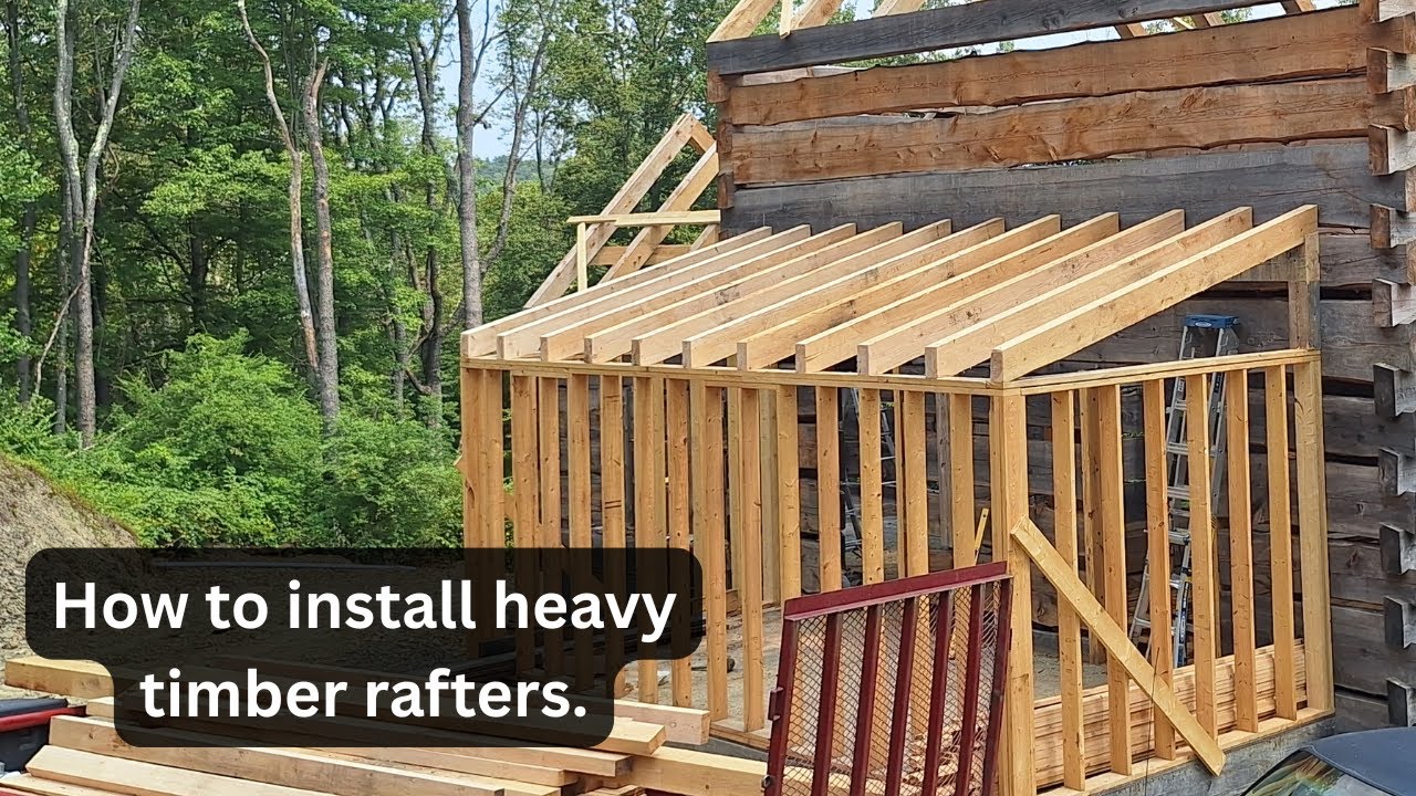 How to install heavy timber rafters. - YouTube