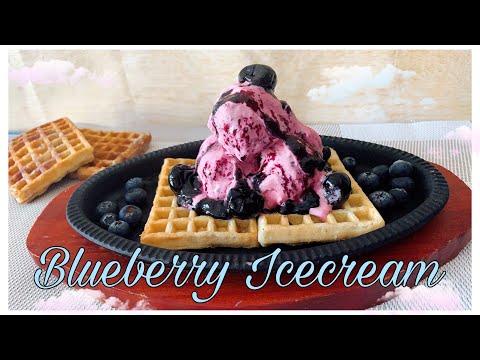 Wie man Blue Icecream Mit out-Maschine | Eggless Blaubeereis | Hausgemachte Eiscreme