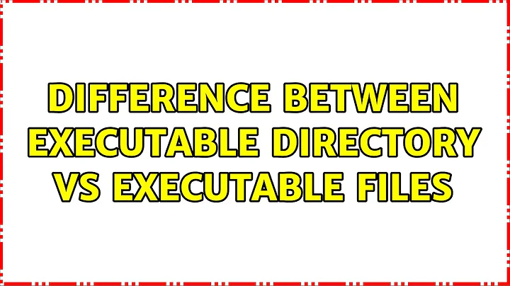 Difference between executable directory vs executable files