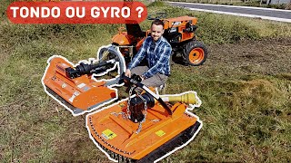 Choosing the right way between a gyro mulcher and tondo mulcher with a micro tractor