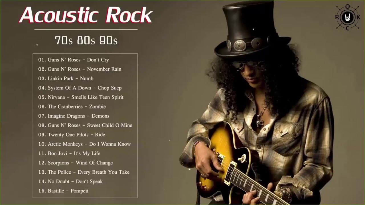 Rock acústico Las mejores de amor de rock lento de los 80 90 YouTube