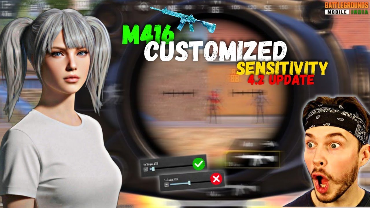 NEW 🔥!! M416 4x Gyroscope Sensitivity Bgmi | M416 4x No Recoil Gyroscope Sensitivity | BGMI/PUBG