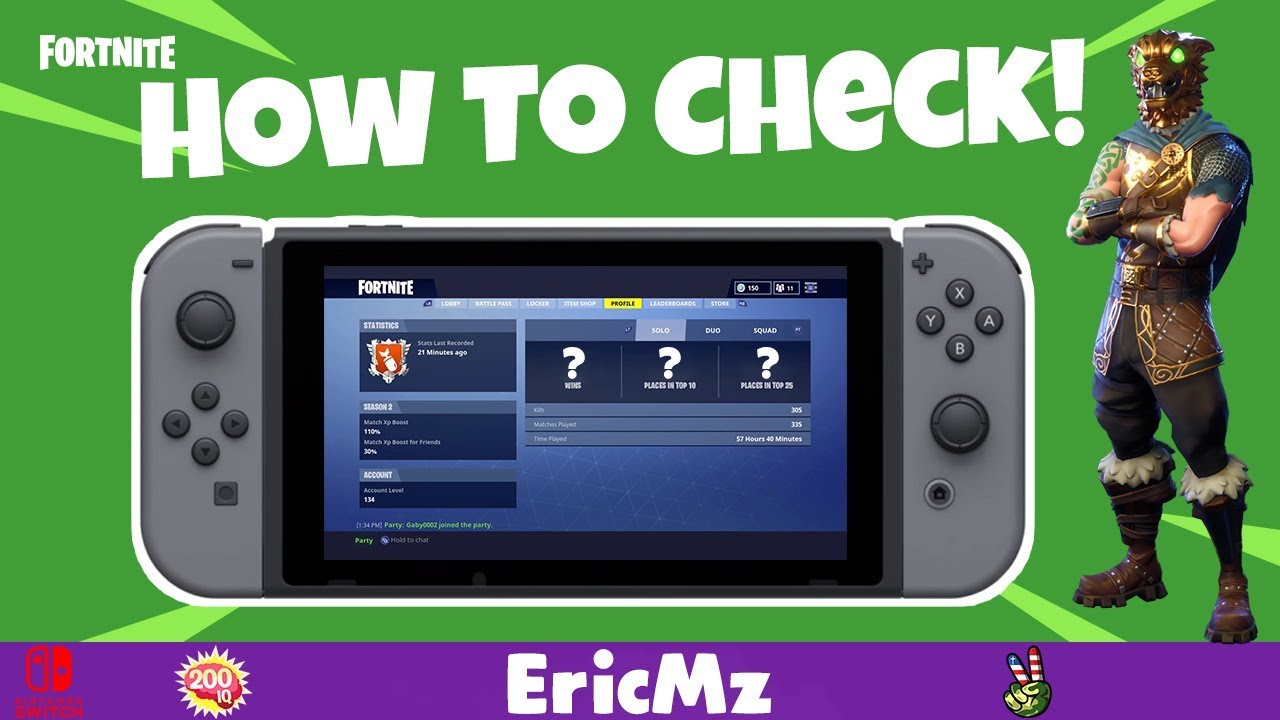 HOW TO CHECK YOUR FORTNITE STATS ON NINTENDO SWITCH ... - 1280 x 720 jpeg 119kB