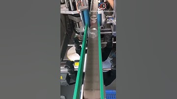 Automatic herb bottle PET jar can frost adhensice label labeling machine testing video