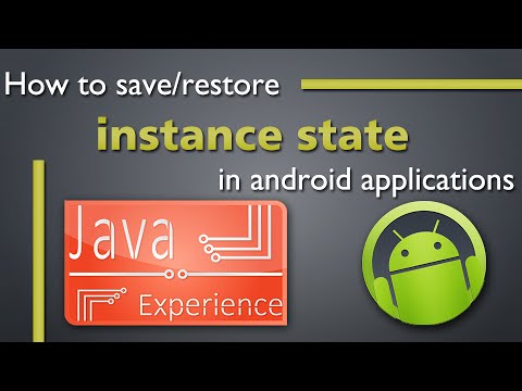 How to save and restore Activity Instance State in android apps