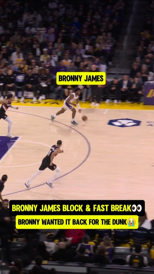 Bronny was ready for the alley oop?