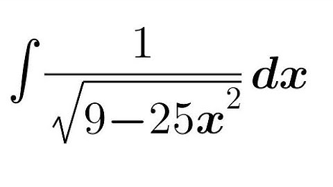 Integration of 1/√9-25x²