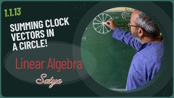 1.1.13 Do Twelve Clock Vectors Always Sum to Zero? | Gilbert Strang (5th Ed.) | Linear Algebra