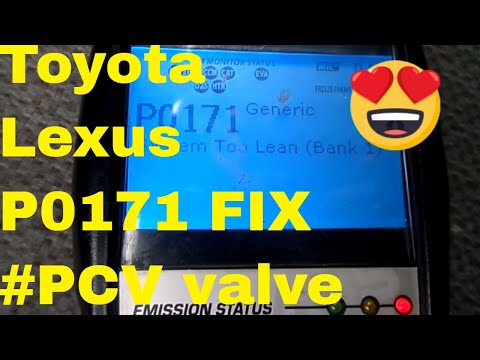 Repair/Fix Toyota /Lexus  P0171 fix with PCV valve replacement