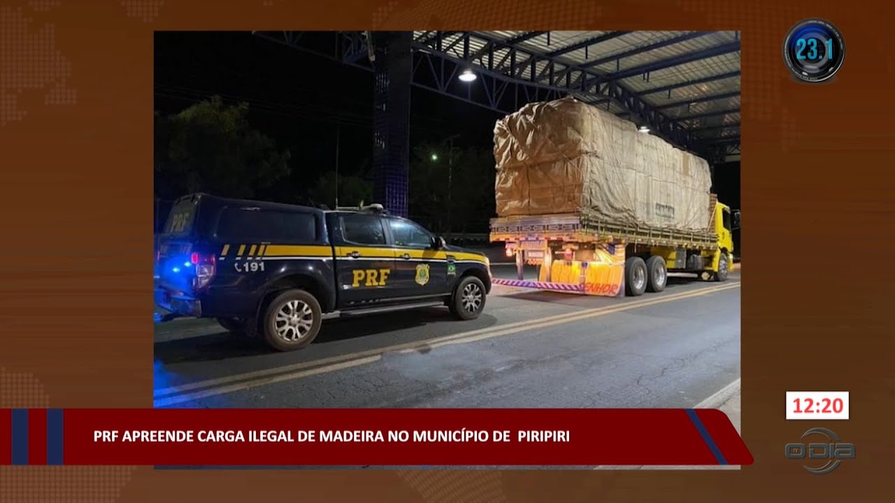 PRF apreende carga ilegal de madeira no município de Piripiri 18 09 2023
