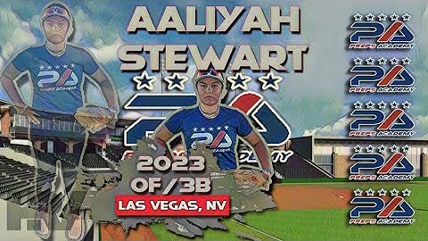 2023 Aaliyah Stewart 🥎 Outfield and Third Base, Softball Skills Video - Preps Academy