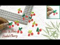 DIY / How To Make Beaded Cherry Charms Tutorial / ازاي نعمل  كريز بالخرز بطريقة سهلة خطوة بخطوة