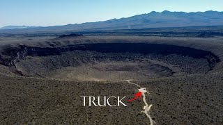 Truck Camping by Massive Crater in the Mexican Desert