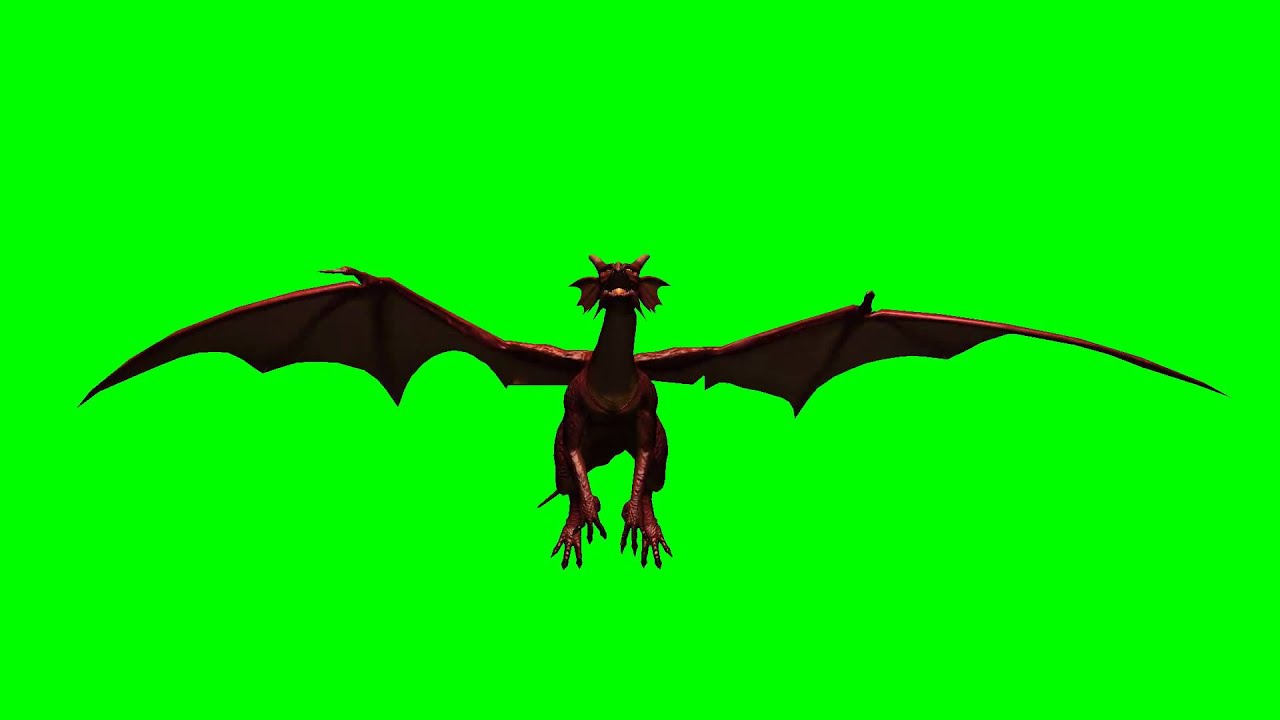 Dragon in fly - green screen effects 13 - free use - YouTube