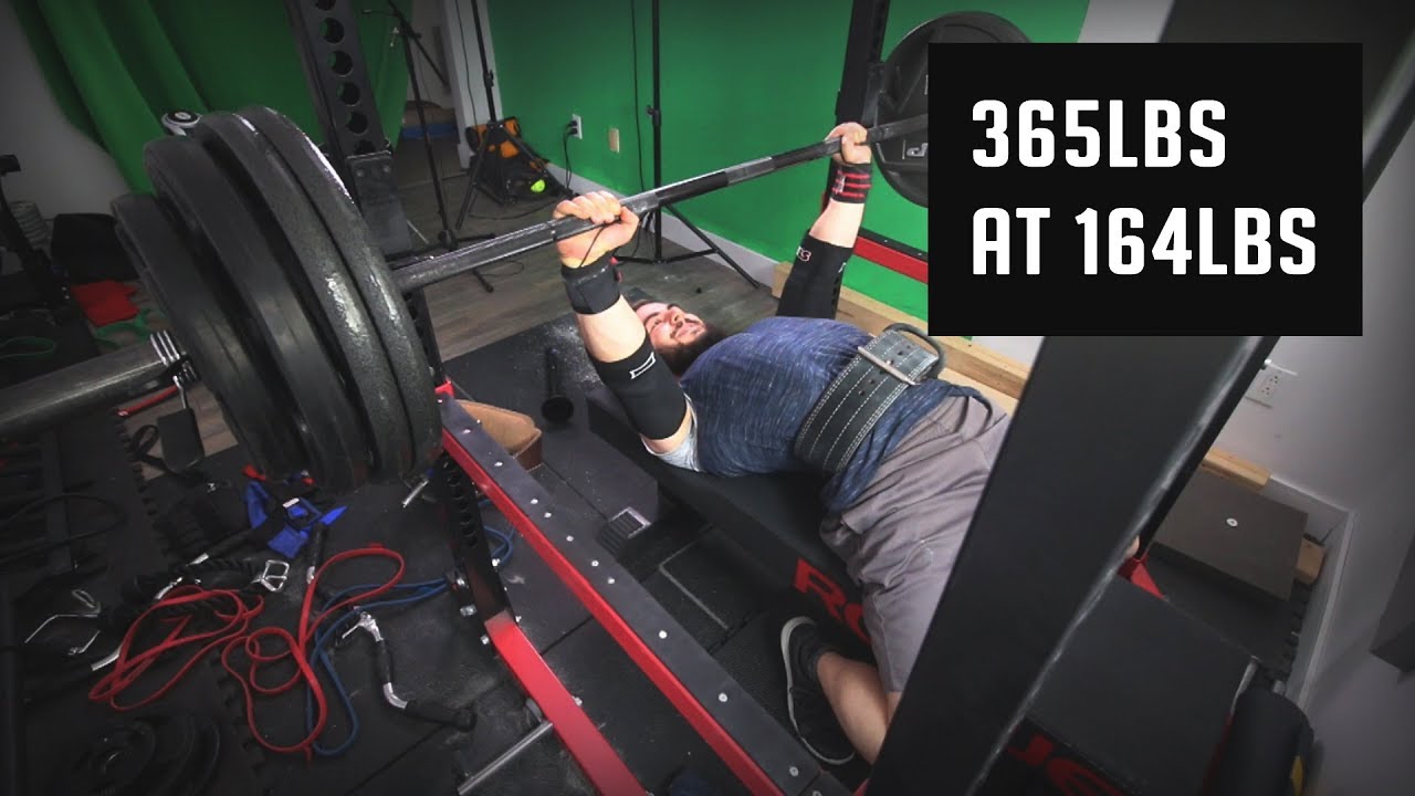 365lb/165.5kg Bench Press at 164lbs/74.5kg!