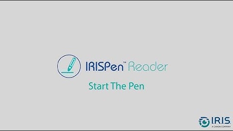 IRISPen Reader 8 - How to start the product