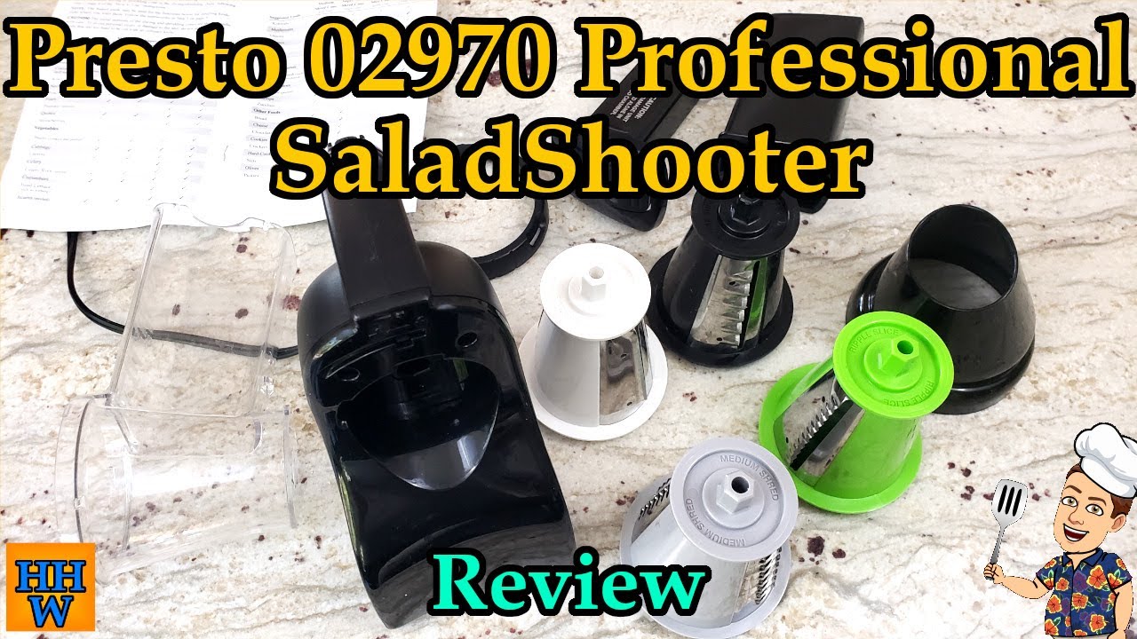 Presto PROFESSIONAL SALAD SHOOTER Electric Slicer~Shredder With 4