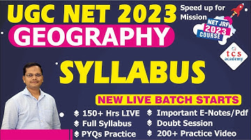 UGC NET 2023, NET Geography Syllabus, Net Geography Coaching, Net Jrf Geography 2023 | By Gaurav Sir