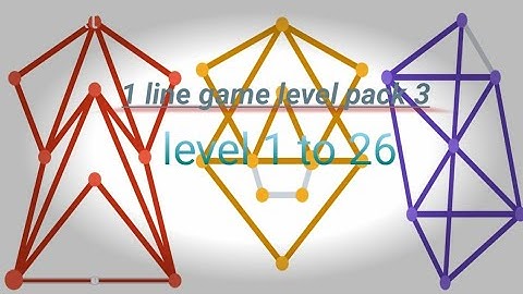 1Line - one line with one touch game || level pack 3 || level 1 to 26
