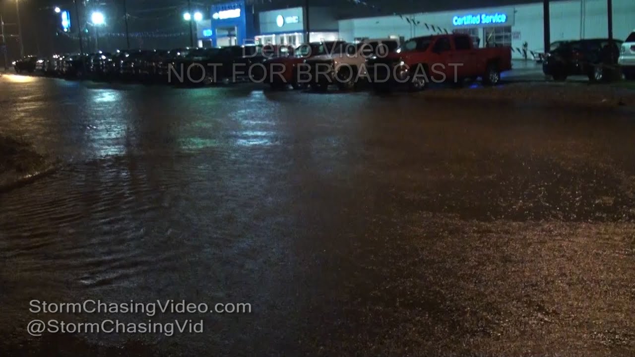 West Frankfort, IL Night Street Flooding - 8/14/2016