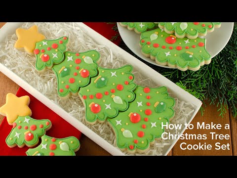 How to Make a Christmas Tree Cookie Set