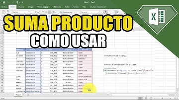 Como usar la Formula de SUMA PRODUCTO en Excel Como aplicar la función | Suma de rangos o matrices