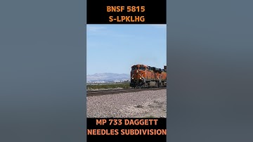 BNSF 5815 WB S-LPKLHG MP 733 DAGGETT NEEDLES SUB 3-13-2024 #bnsf #railway #automobile