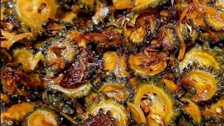 क्रिसपी करेला फ्राई कुरकुरे करेला भुजिया bitter gourd fry stirfry karela recipe anitagreenkitchen