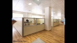 Snap Derzli Seperatör Work Station Sistemi Trimline Ofis Bölme Duvar Uygulamaları Work In Work