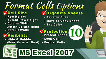 Format Cells options in MS Excel - Row Height, Column Width and Protect Sheet | Be A Computer Expert