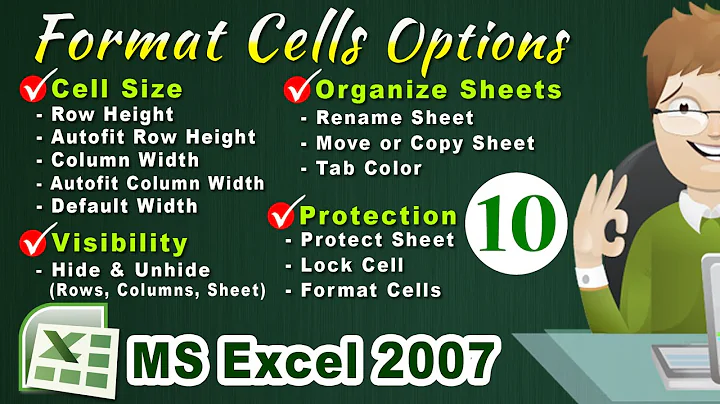 Format Cells options in MS Excel - Row Height, Column Width and Protect Sheet | Be A Computer Expert