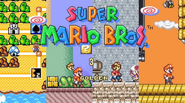 Super Mario Bros. 3 - Golden [W1] - Hawaiian Shirt Mario | Super Mario World ROM Hack (スーパーマリオワールド)