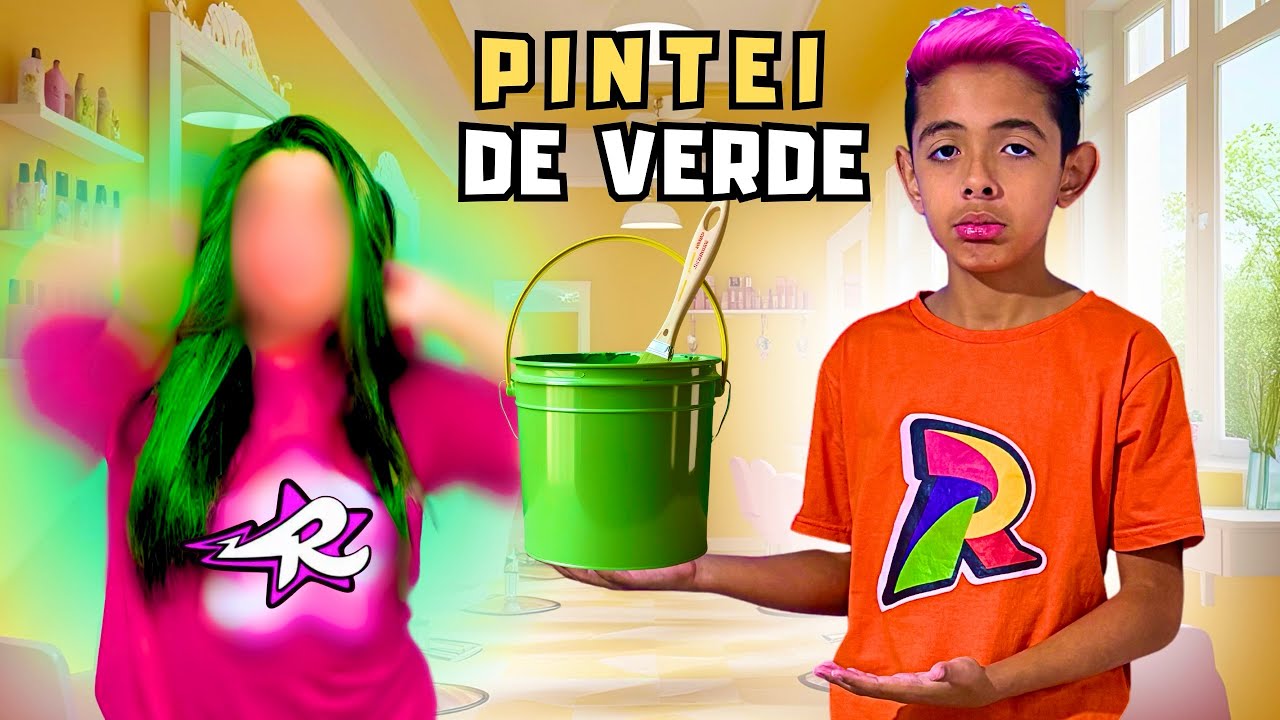 PINTEI O CABELO DA EMILLY VICK DE VERDE *ela chorou muito