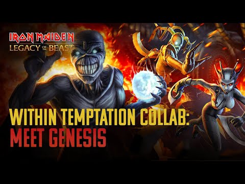 Iron maiden: legacy of the beast & within temptation collab - meet genesis!