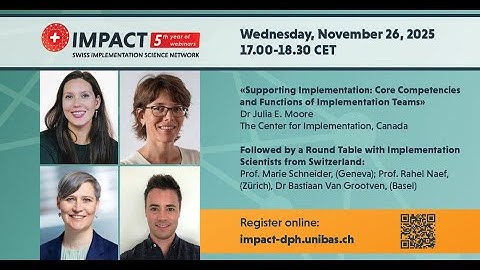 IMPACT Webinar 4-25: Supporting Implementation: Core Competencies and Functions of Teams