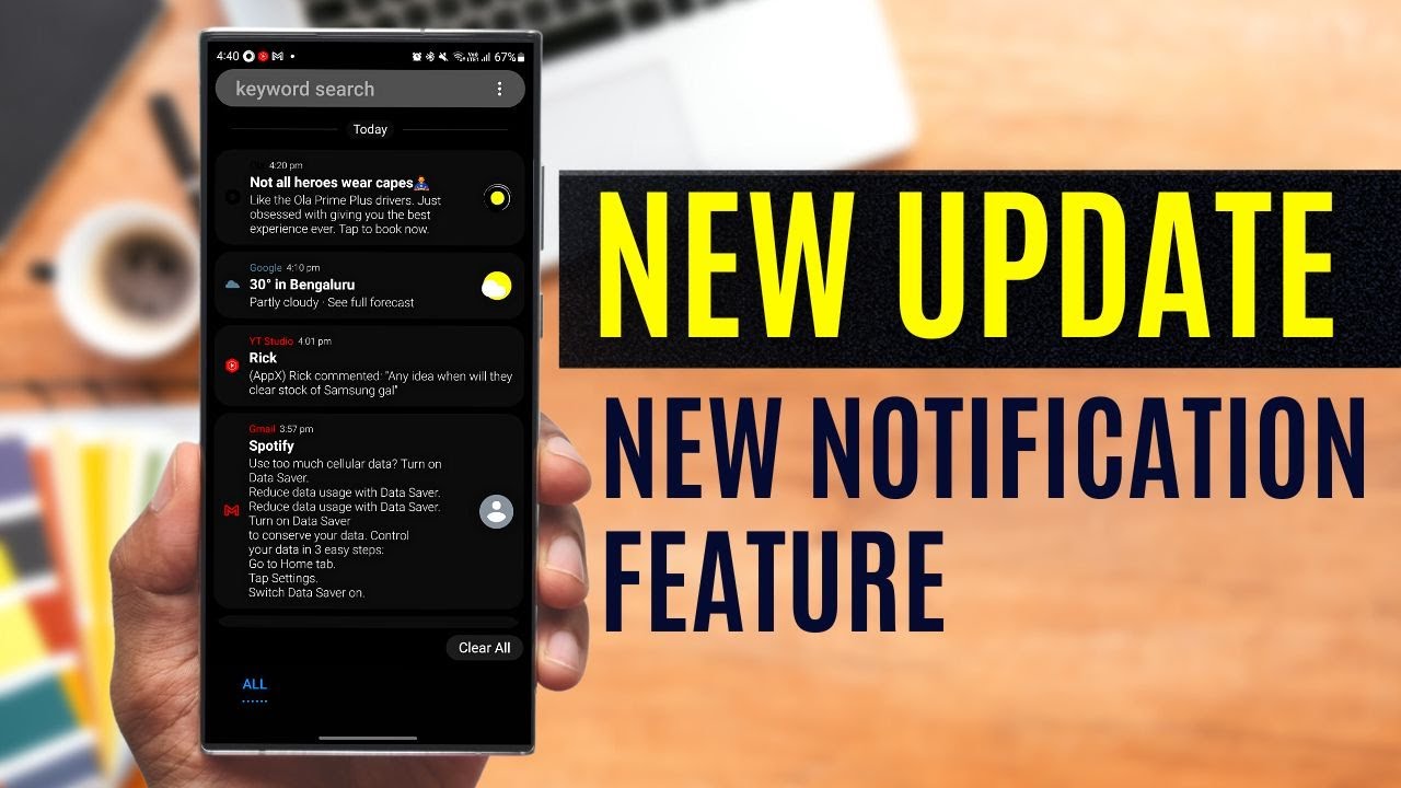 New Feature Drop for Notifications ! Brand New Update for Samsung ...