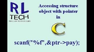 028 Accessing structure object with pointer in c