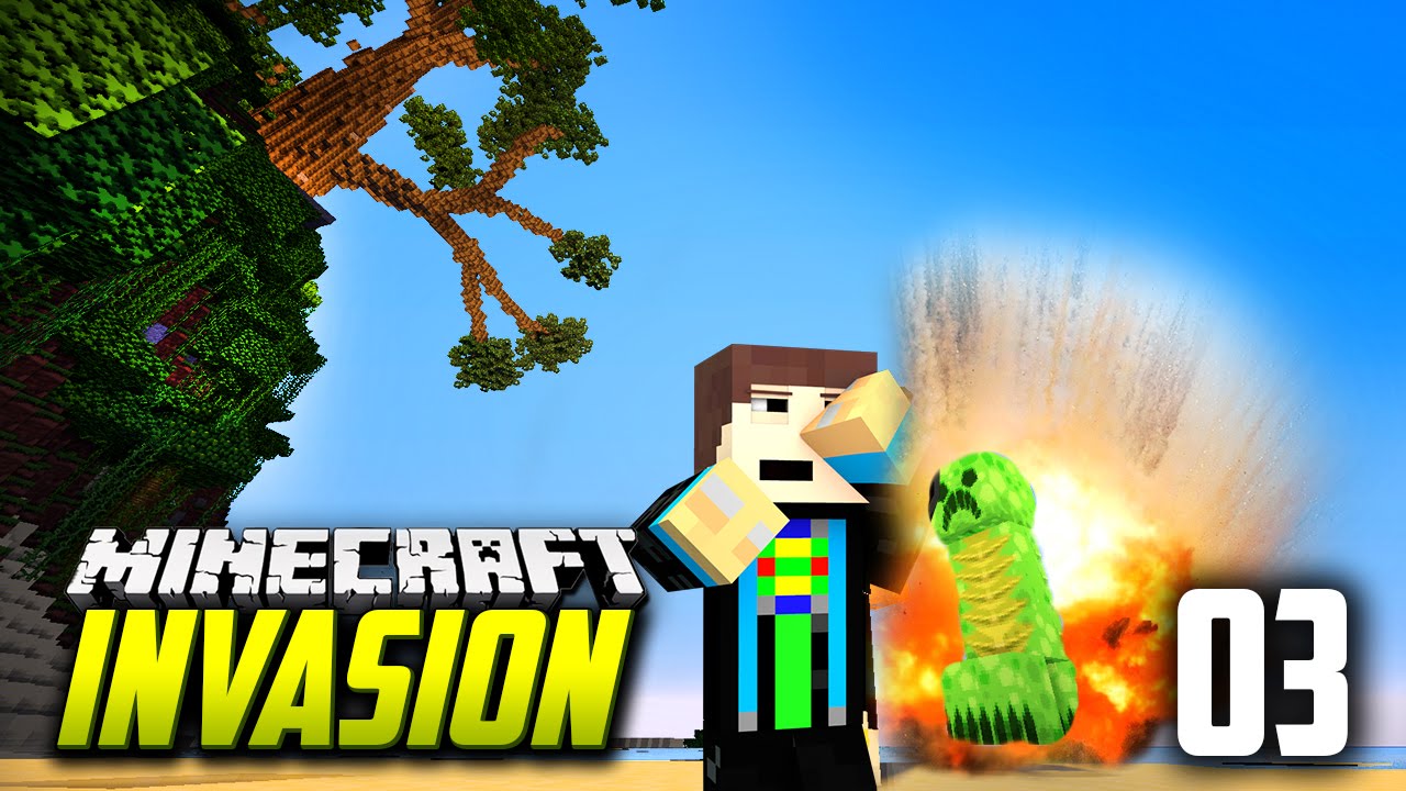 Minecraft Invaders Minecraft INVASION #03 - CREEPER ATTACKE - Minecraft Invasion Mod ...