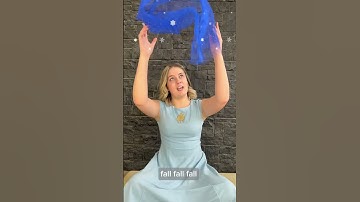 Thumbnail of Snowflakes & scarf action song for toddlers = music and movement activity for preschoolers! #kids