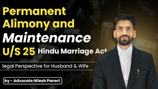 Section 25 hindu marriage act| Maintenance and Permanent Alimony hindu marriage act
