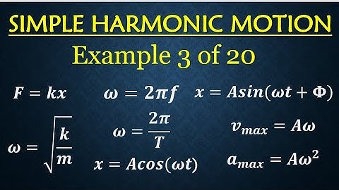 How to Solve S.H.M problems in physics - Example 3 of 20