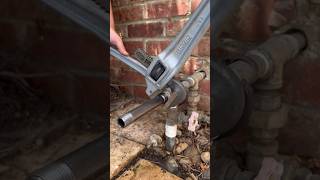 swapping a hose bib with some @ridgid_tools wrenches #plumber #plumbing #diy