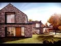 Дома из природного камня - modern stone house