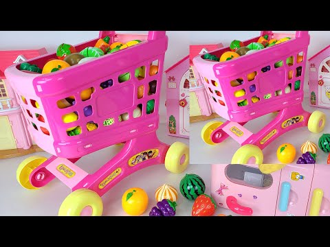 Baby Doll <strong>Shopping</strong> <strong>cart</strong> and cooking toys play house story - ToyMong TV 토이몽