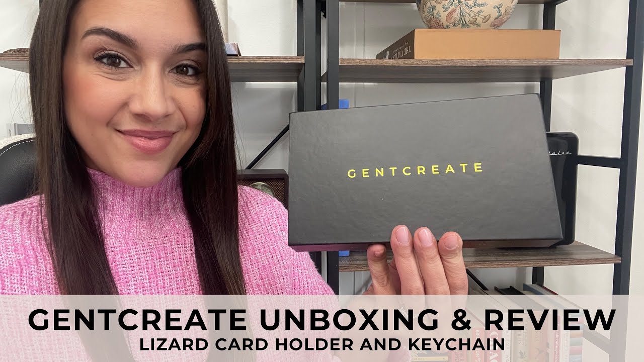 GENTCREATE Unboxing and Review: Lizard Leather Card Holder and Keychain in Navy