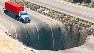 Cars VS Giant Pit #6 - BeamNG.Drive