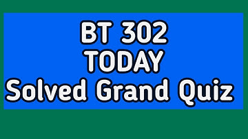 BT 302 Today Solved Grand Quiz] Journey to Success with Ahad Basit