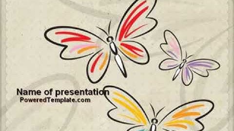 Butterflies PowerPoint Template by PoweredTemplate.com