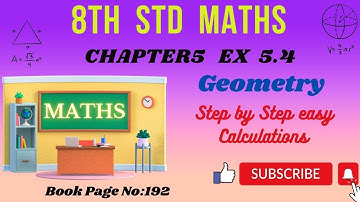 TN 8th std maths Ex 5.4-Geometry(Construction of Quadrilateral & Trapezium)@tnmaths6to10 #8thmaths